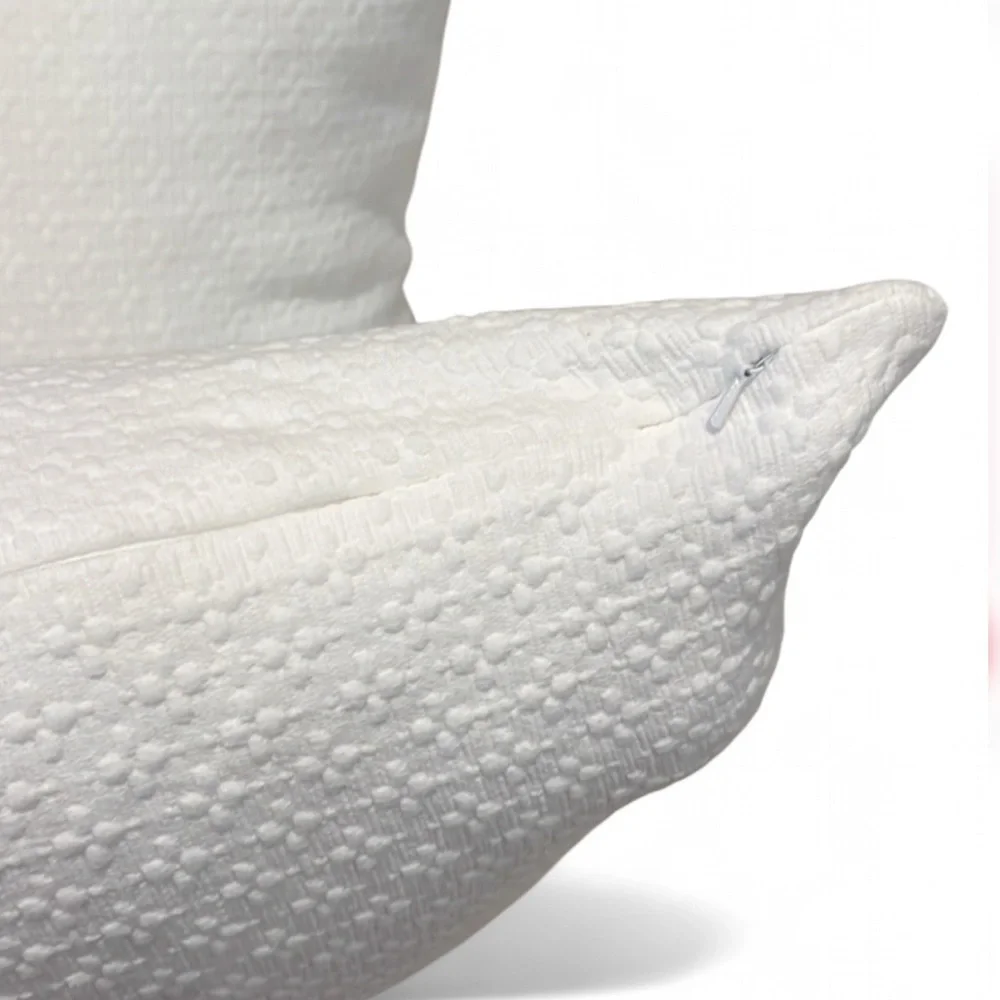 Charter Club White Textured Throw Pillow 18x18